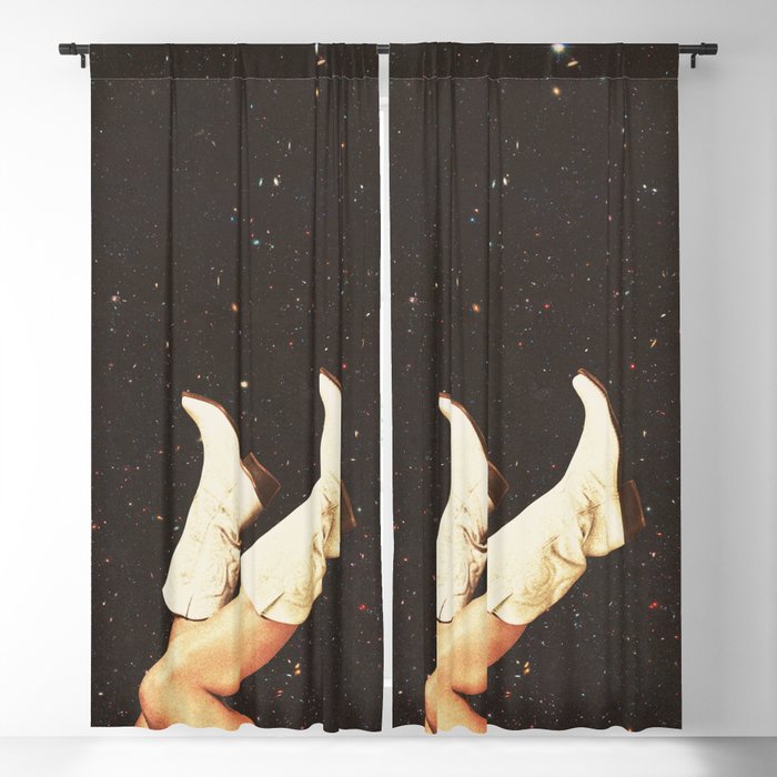 These Boots - Space & Stars Cowgirl Blackout Curtain