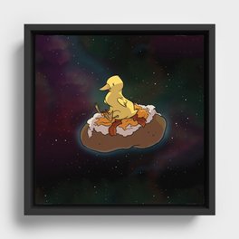 Space Duck Framed Canvas