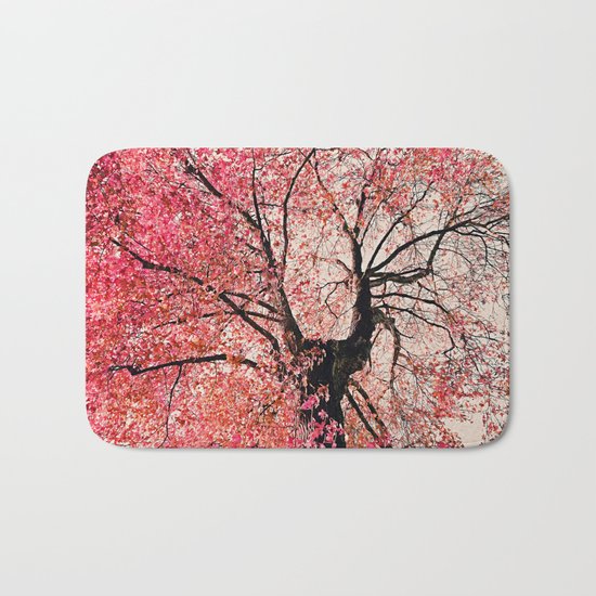 Red tree Bath Mat