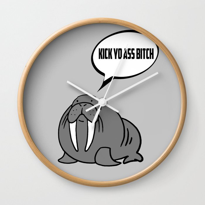 Angry Walrus Wall Clock