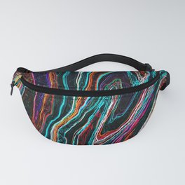Electric fluids, abstract digital painting Fanny Pack