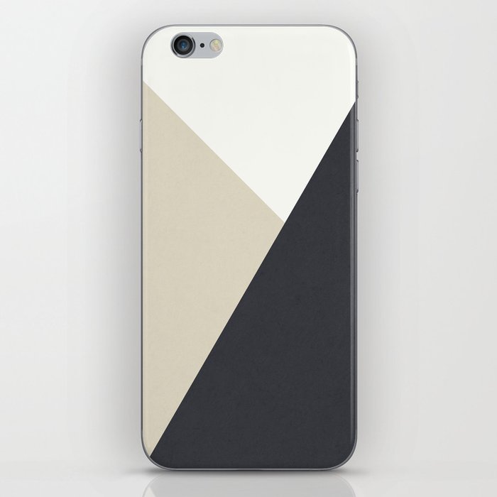 Sand and Deep Blue Abstract Elegant Geometric iPhone Skin