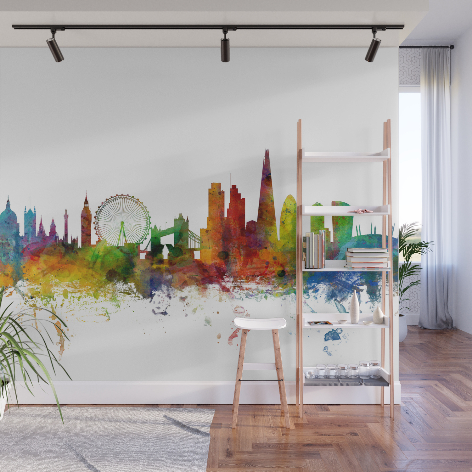 London England Skyline Cityscape Wall Mural By Artpause Society6