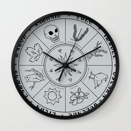 Pagan Calendar Line Wall Clock