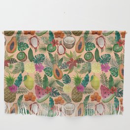 Tropical Fruit and Flower Pattern Wall Hanging