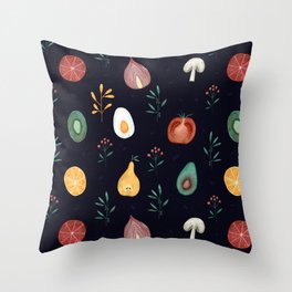 Vegetables pattern Throw Pillow