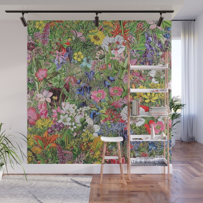Botanical Bloom Nature Wildflower Wall Mural