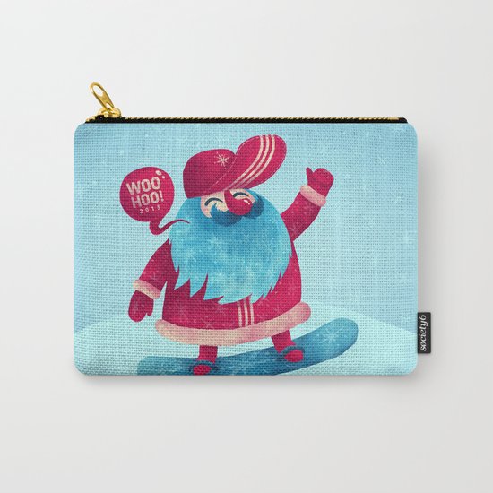 Snowboard Santa Carry-All Pouch