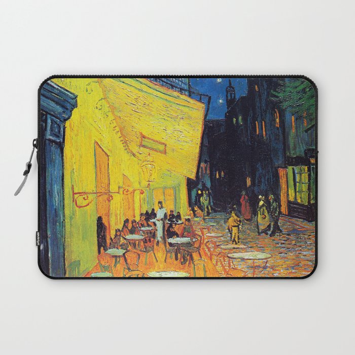 Vincent Van Gogh - Cafe Terrace at Night (new color edit) Laptop Sleeve