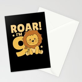 Kids 9th Birthday Leo Nine Years Old Leo Stationery Card