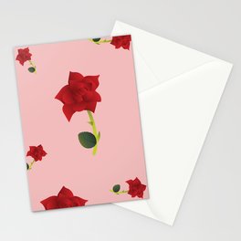 Red Flower Stationery Cards