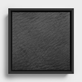 Modern Black Leather Collection Framed Canvas