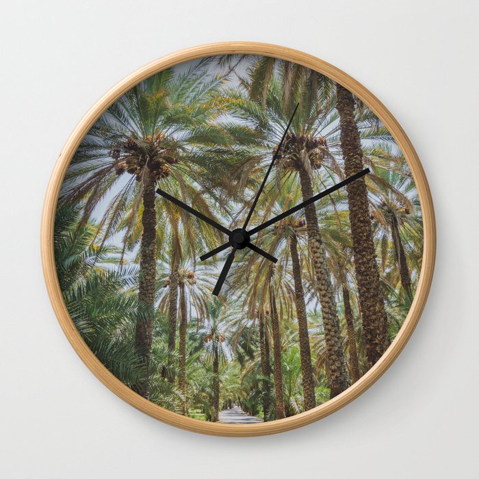 Date Palm Trees in Oman #1 Wall Clock