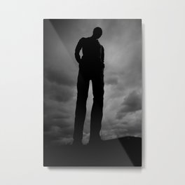 homo erectus Metal Print | Digital, Black And White, Urban, Clouds, Photo, Sad, Black and White, Pop Art, Other, Film 