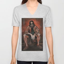 The Dude, "You pissed on my rug!" V Neck T Shirt