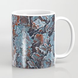 Countryside Bluish Dried Leaves Artwork Print Mug
