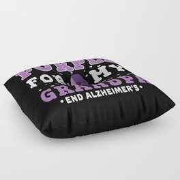 Purple For Grandpa Alzheimer's Awareness Floor Pillow