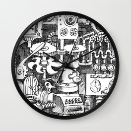 DINNER TIME FOR THE ROBOT Wall Clock