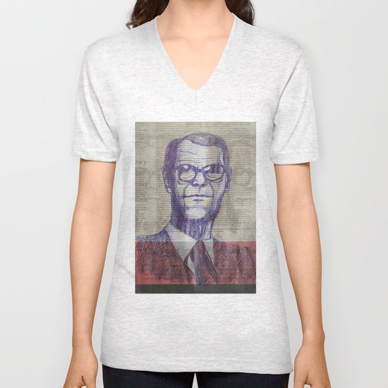 cream Unisex V-Neck