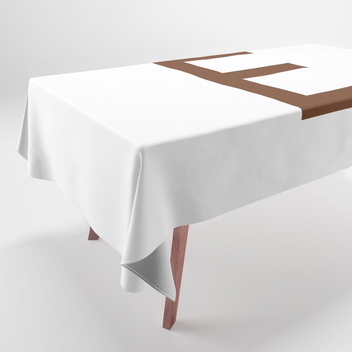 LETTER E (BROWN-WHITE) Tablecloth
