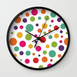 Jolly Colorful Dots Wall Clock