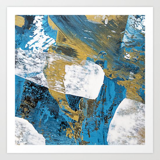 Teal Abstract Art Print
