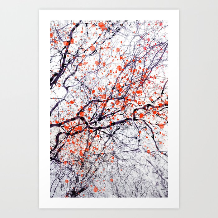 fire blossom tree 2 Art Print