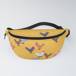 A Spill of Chickens On Yellow Fanny Pack