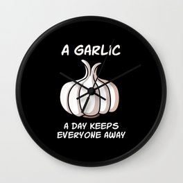 A Garlic A Day Garlic Vegetable Cook Wall Clock
