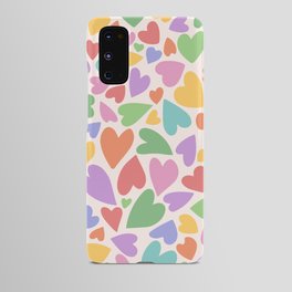 Retro Colorful Hearts Android Case