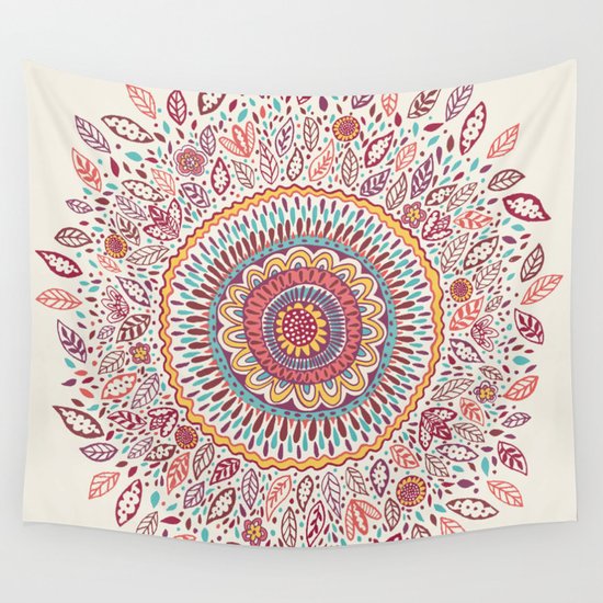 Sunflower Mandala Wall Tapestry