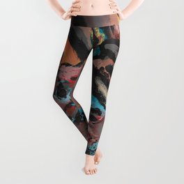 Different Viewpoints Modern Abstract Painting Leggings
