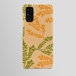 Green and yellow herbs seamless pattern Android Case