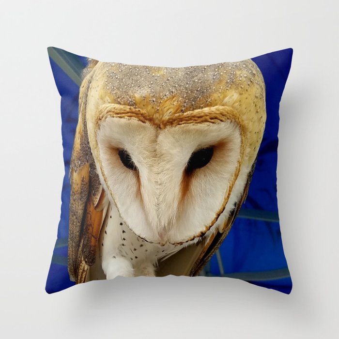 Mr Owl The Barn Owl Throw Pillow By Newmanart Society6