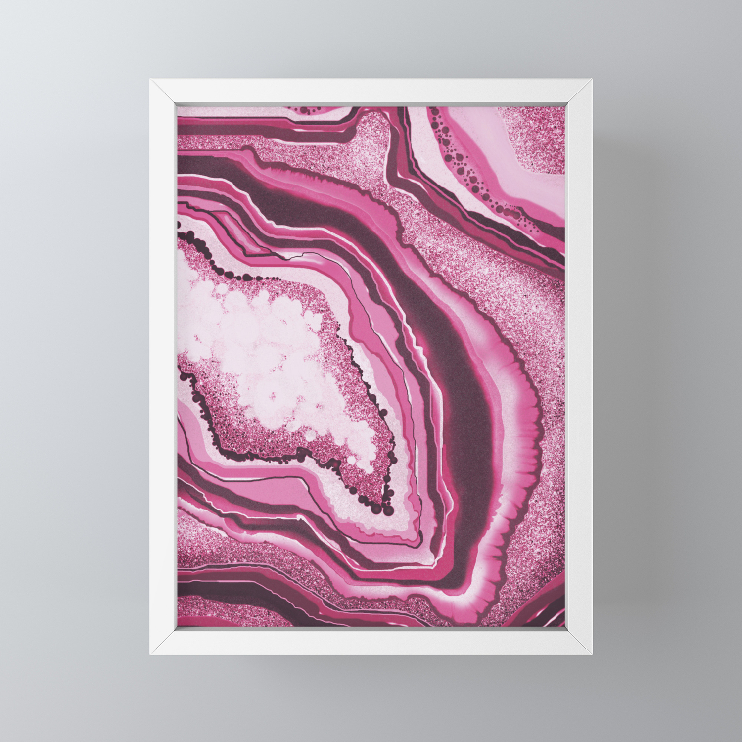 pink agate geode