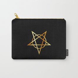 Golden inverted upside down Pentagram antichrist symbol Carry-All Pouch