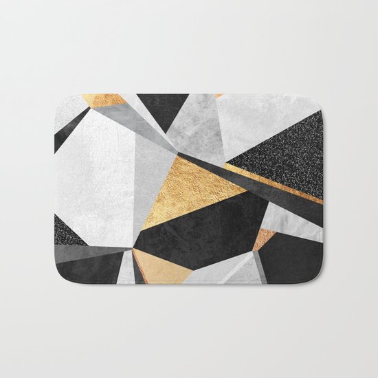 Geometry / Gold Bath Mat