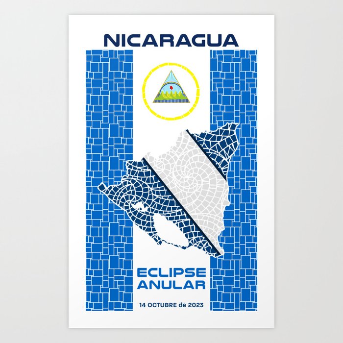 Nicaragua Annular Eclipse 2023 Art Print