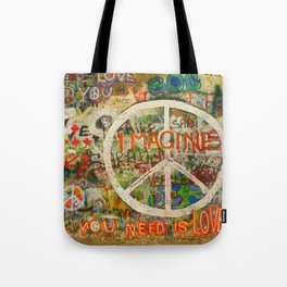 Peace Sign - Love - Graffiti Tote Bag