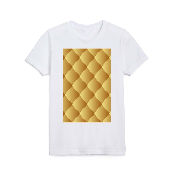Trendy Royal Gold Leather Collection Kids T Shirt