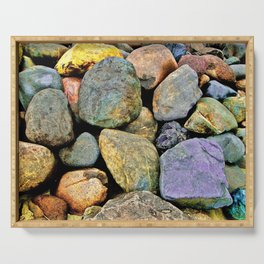Multicolored Rocks Serving Tray
