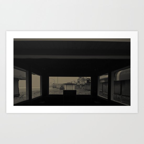 Boardwalk Gone, After Sandy Art Print