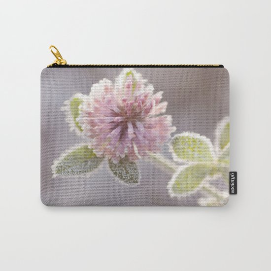 Blooming clover covered with first hoarfrost Carry-All Pouch