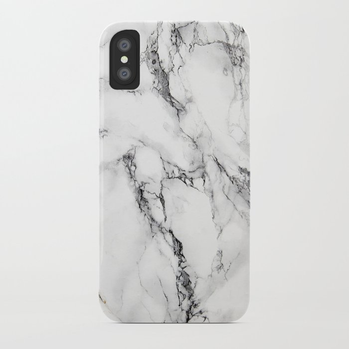 white marble texture iphone case