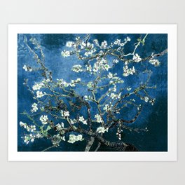 Van Gogh Almond Blossoms : Ocean Blue Art & Home Decor Art Print