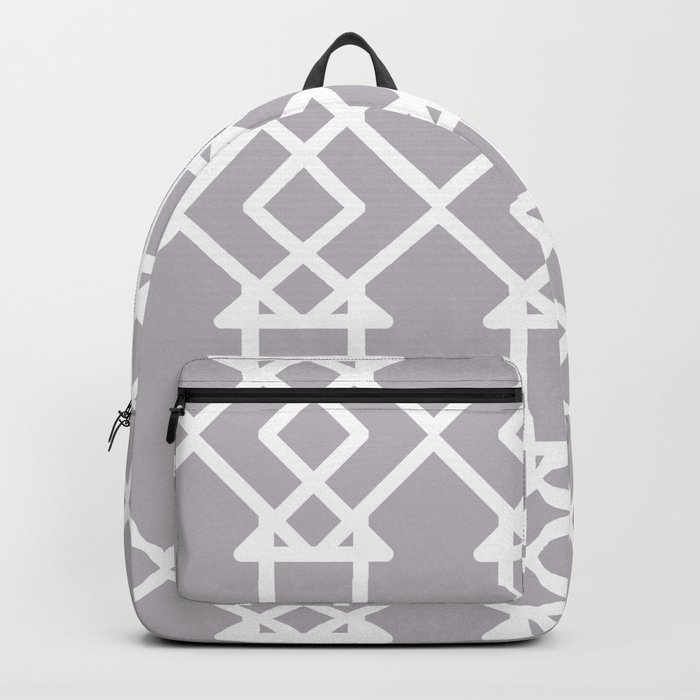Purple and White Backpack