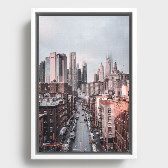 New York City Skyline | Morning Fog | Travel Photography in NYC #2 Framed Canvas