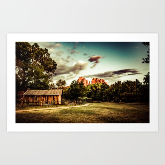 Southwest Chimney Rock Vortex Sedona Arizona Art Print