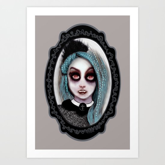 Harajuku Vampire Art Print