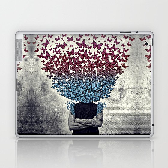Butterflies In my head. Laptop & iPad Skin